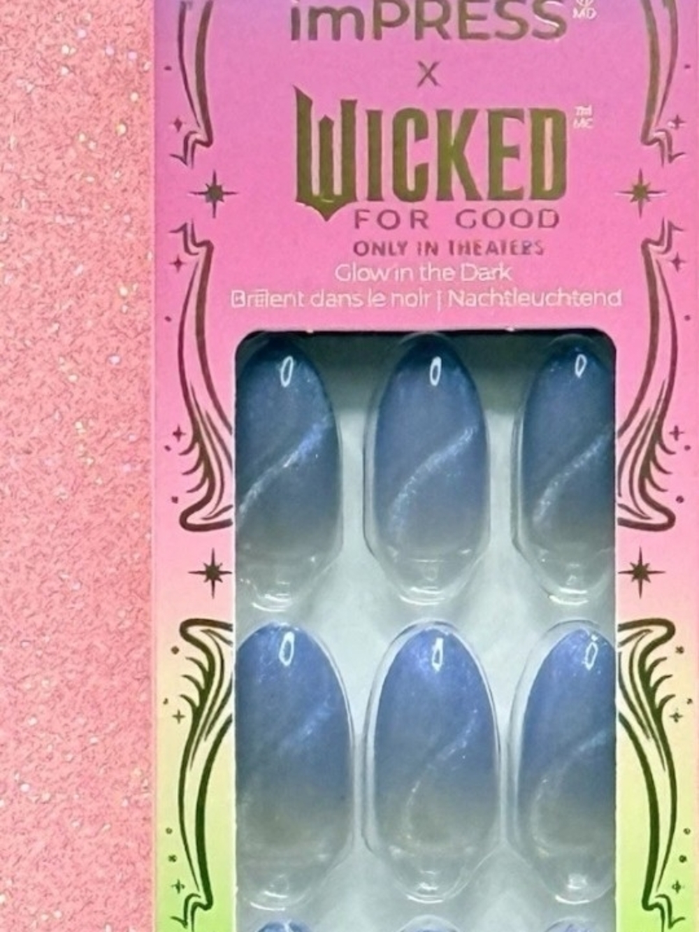 imPRESS Wicked For Good Blue Gradient Press-On Nails